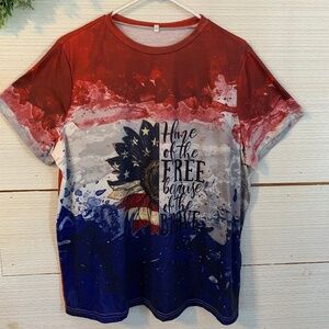 Home of the FREE because of the BRAVE T-Shirt.  Size 1XL.